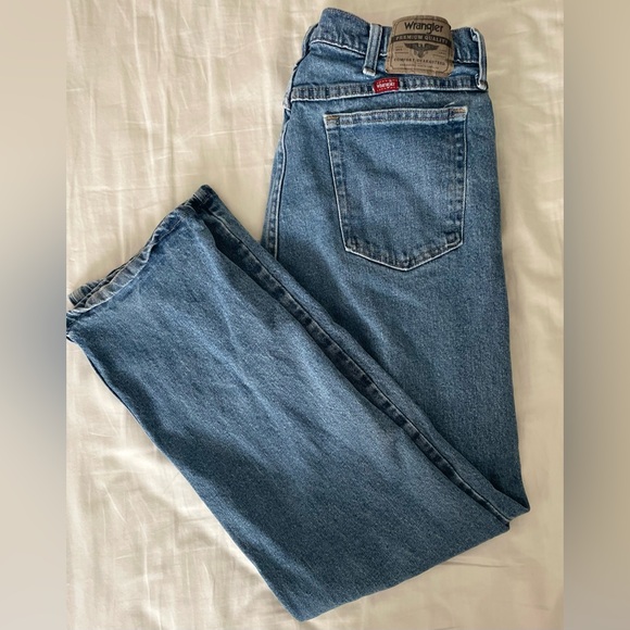 WRANGLER Five Star Premium Denim Flex for Comfort Regular Fit in Dusk Blue 34x32 - Picture 7 of 7